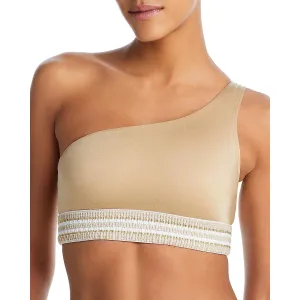Zoni Womens One Shoulder Crop Bikini Swim Top